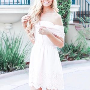 Blush pink eyelet dress